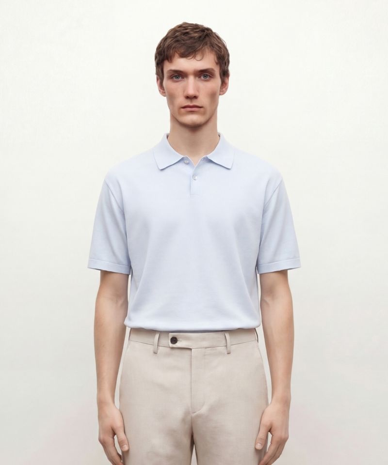 JILLSTUART NEWYORK MEN <매장정품> JILLSTUART 질스튜어트 NEWYORK MEN 카라 니트 - 스카이블루 (JNSW6B404B1) JNSW6B404B1 1963511