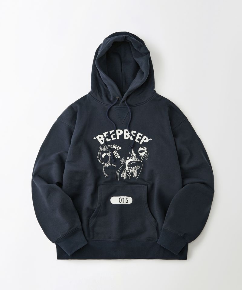 아웃스탠딩 OUTSTANDING [LOONEY TUNES] HOOD SWEAT(BEEP BEEP)_NAVY OS26SSHD10NA 148520