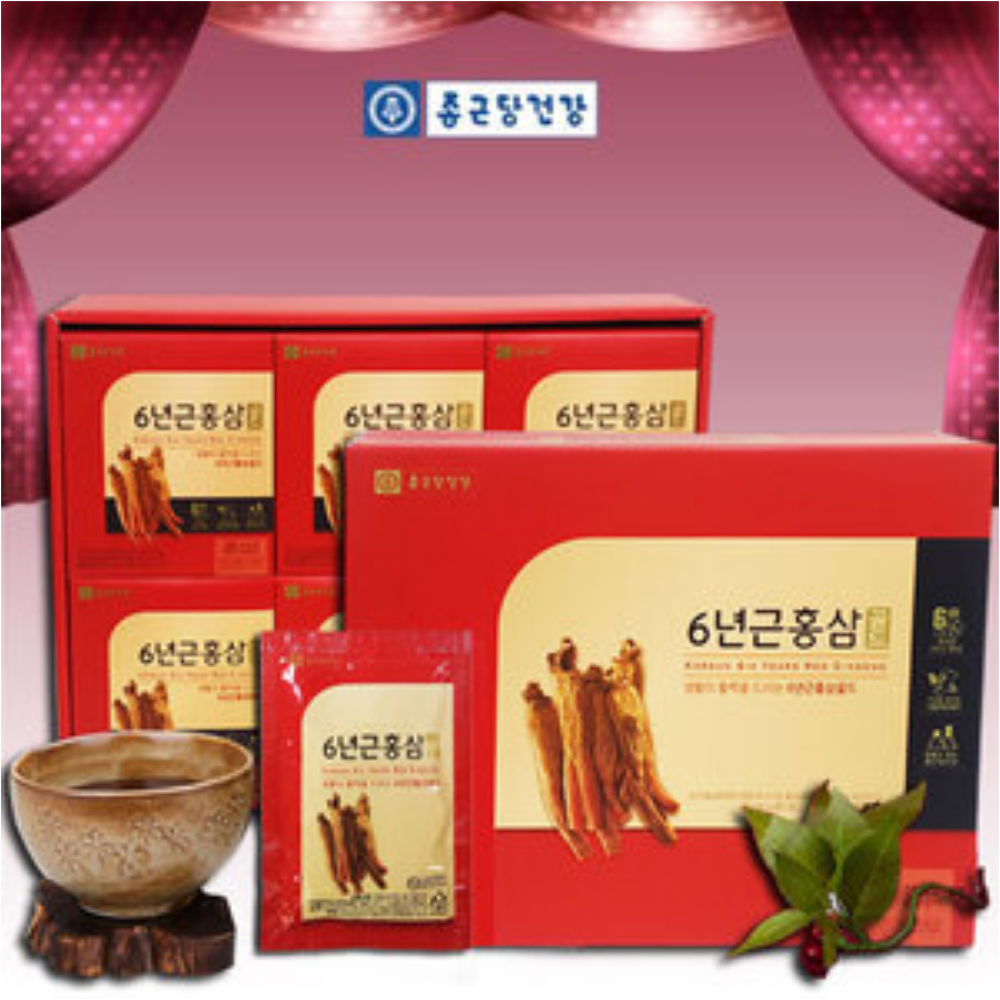 종근당건강 6년근 홍삼골드 (80ml x 60포) x 4박스