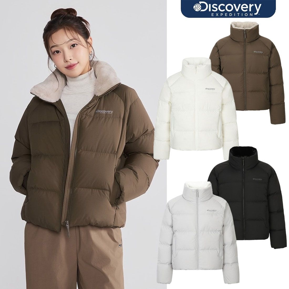 [여성] 올리브 글로우 구스다운 숏패딩 DWDJC3056