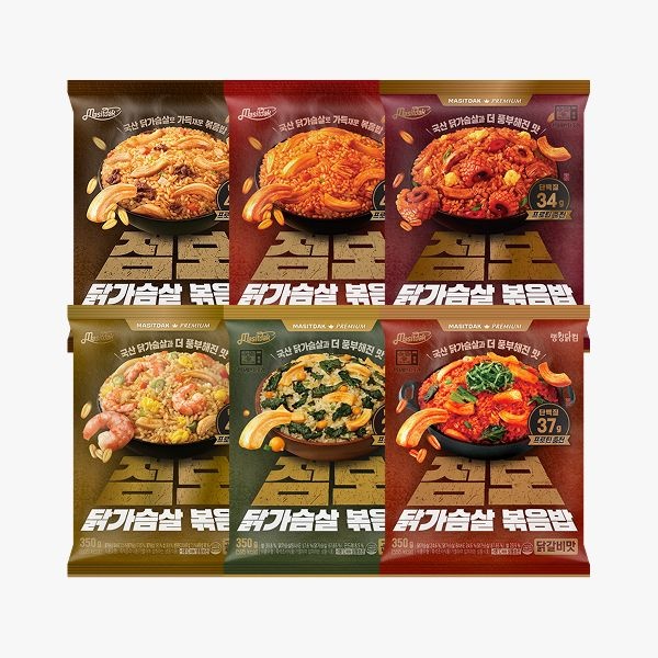 [3+3] 맛있닭 점보 닭가슴살 볶음밥 350g X 6팩 냉동 단백질 헬스 식단