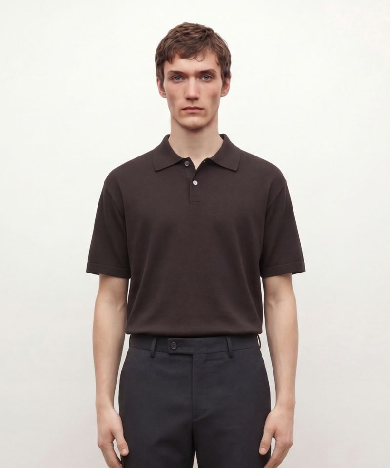 JILLSTUART NEWYORK MEN <매장정품> JILLSTUART 질스튜어트 NEWYORK MEN 카라 니트 - 다크브라운 (JNSW6B404W3) JNSW6B404W3 2057452