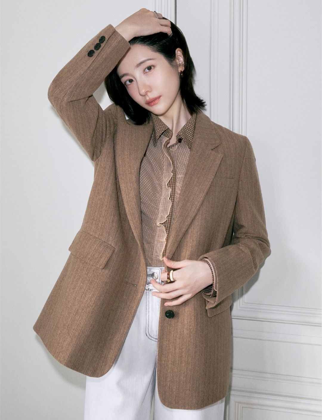 헤링본 울 블렌디드 자켓Z254MSF104