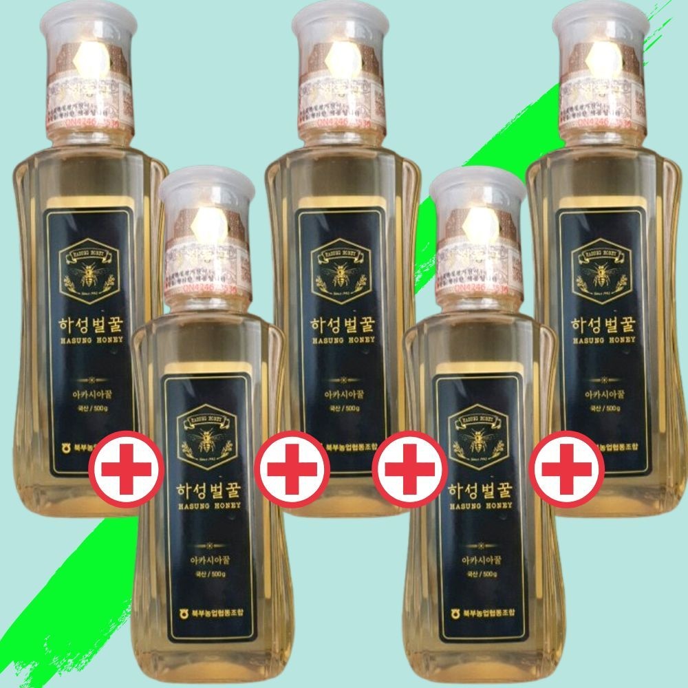 하성 벌꿀 500g 5개 홈쇼핑 아카시아 국산 천연 아까시 꿀 총 2.5kg (Lkn)