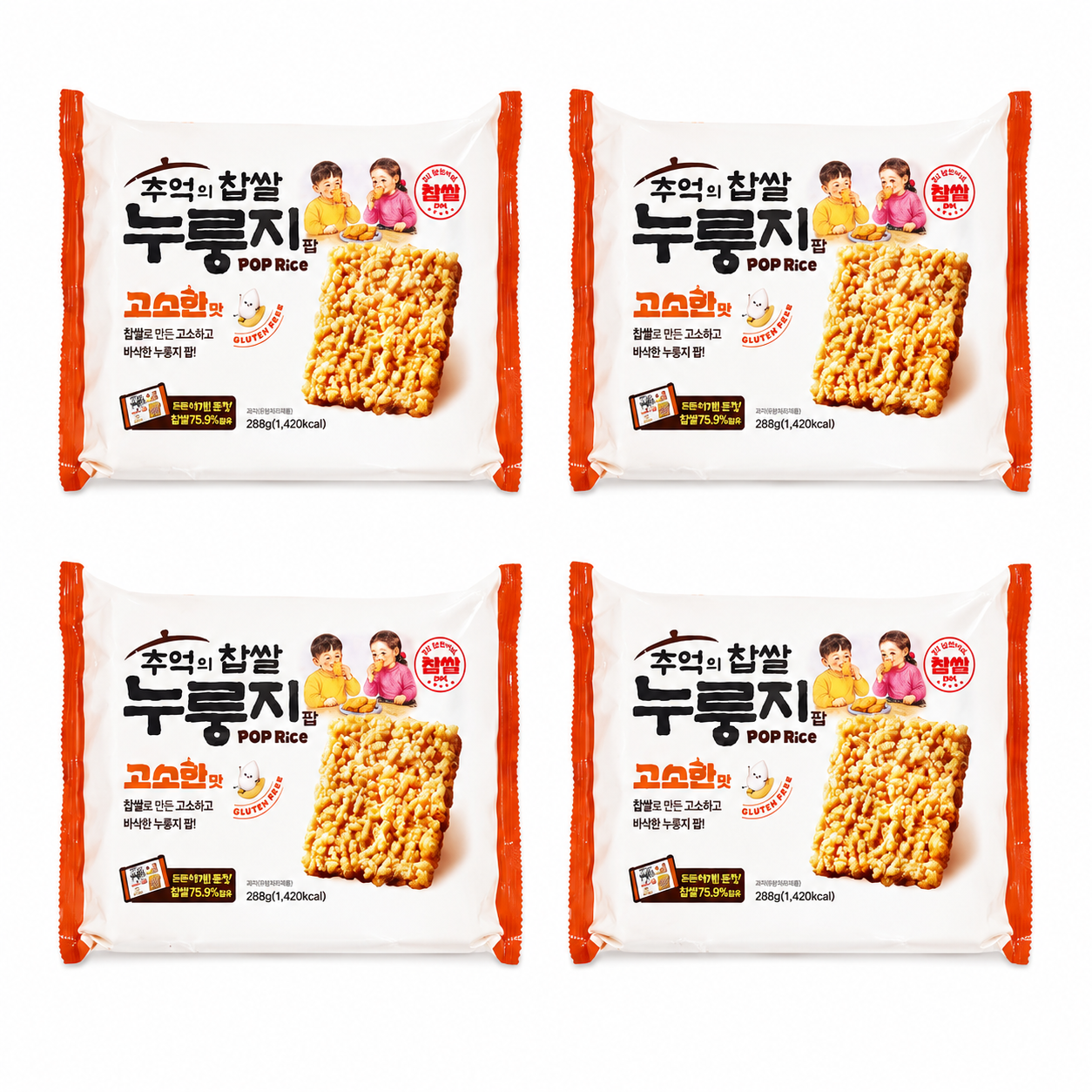 추억의 찹쌀 누룽지팝 고소한맛 288gx4개