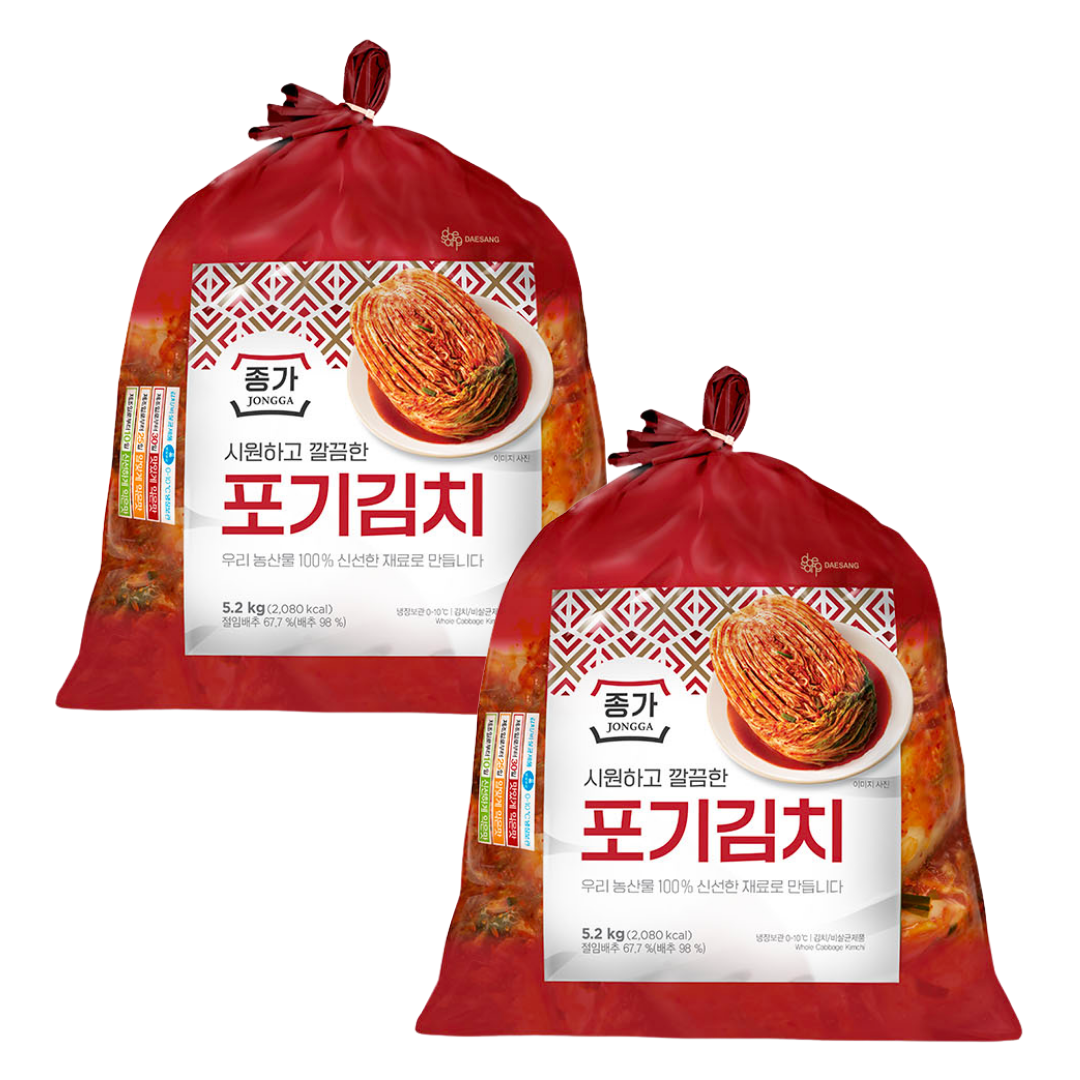 종가 중부식 포기김치 10.4kg (5.2kg X 2)
