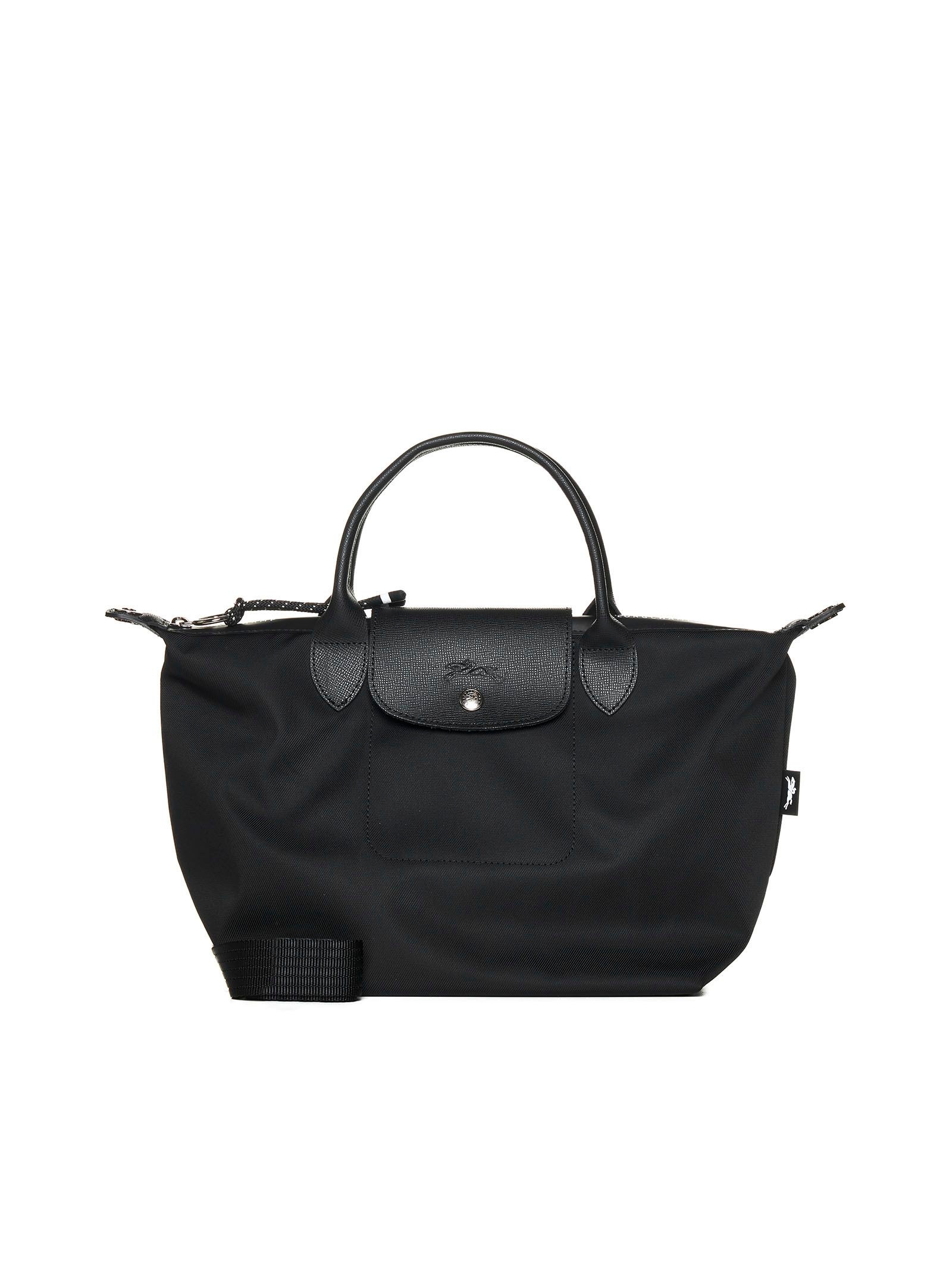 롱샴 Conti LONGCHAMP 백 With 핸들 In 블랙 Recycled Tela L1512HSR001