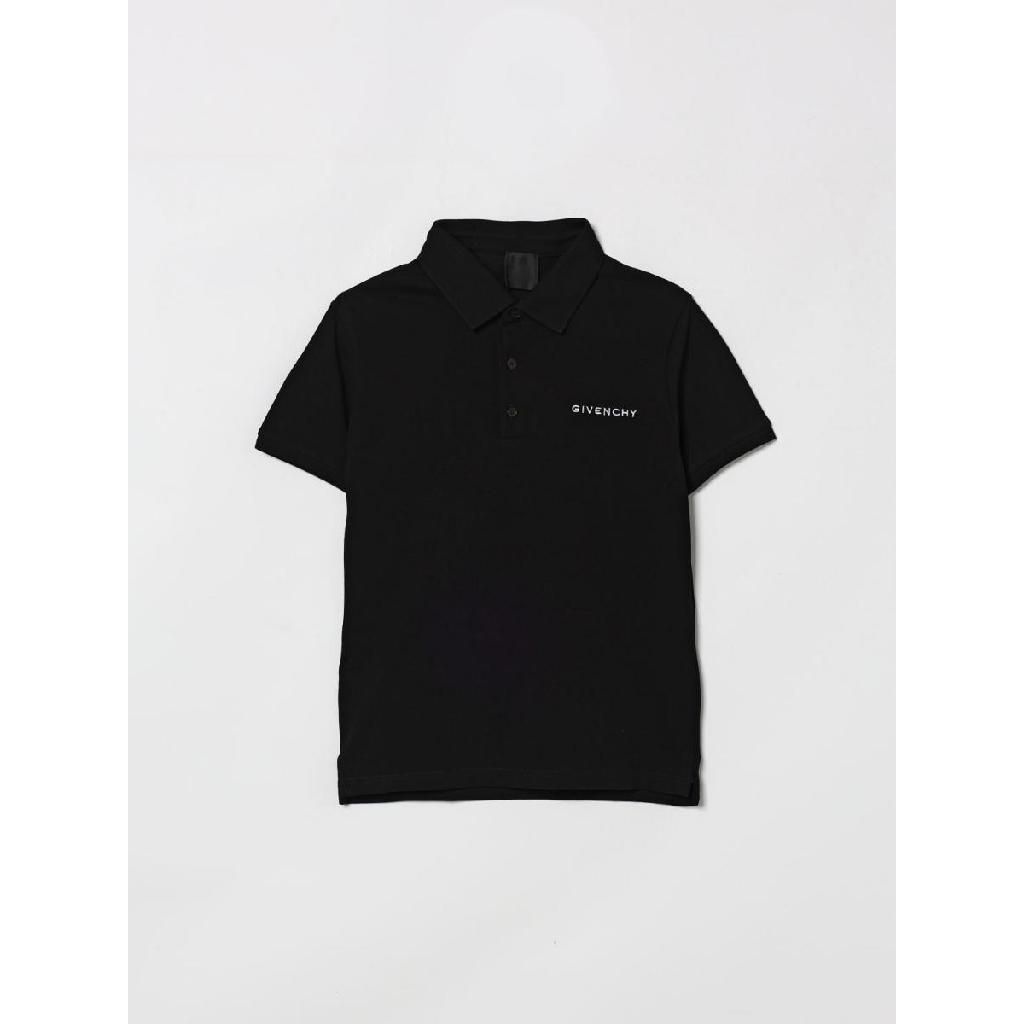 [해외] 지방시 Givenchy 클래식 코튼 폴로 셔츠 로고 블랙 H31121 관부가세 포함