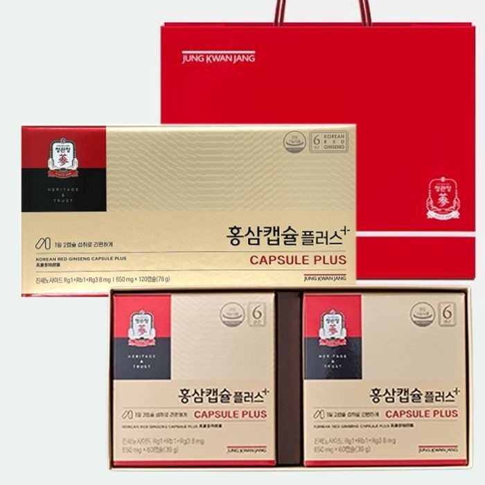 정관장 선물앤 정관장 홍삼캡슐 플러스 (650mgx120캡슐)(백화점동일 최신품)