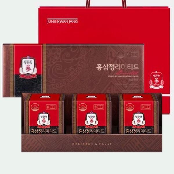 정관장 추석선물 (백화점동일 최신품) 정관장 홍삼정리미티드 100gx3병 선물강추(쇼핑백)