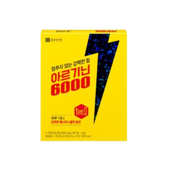 종근당건강 아르기닌 6000 20g 15포 x 1개
