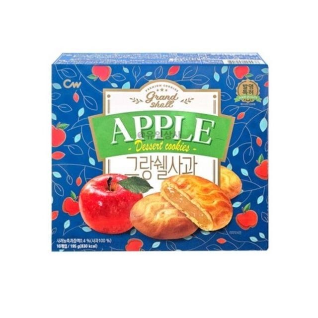 [청우식품]청우 그랑쉘사과 195g 사무 오피스 탕비실 간식 과자 사탕 쿠키 초콜릿