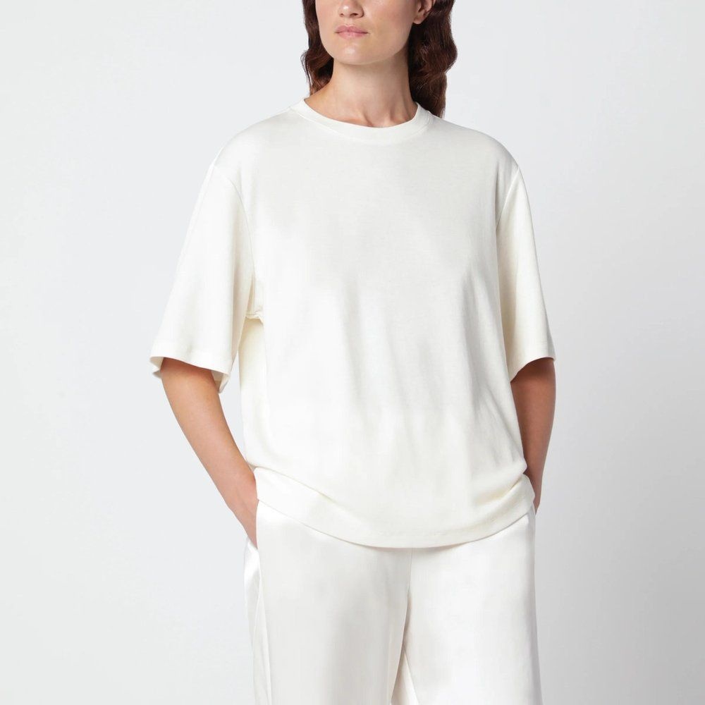 26 F/W 로헤 크림 코튼 & 울블렌드 티셔츠 421-20-208CO-101 B0052292961