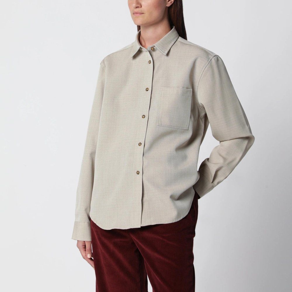로헤 26 F/W 로헤 BUTTERCOLOURED 울 & 실크 셔츠 421-19-002CO-106 B0052292962