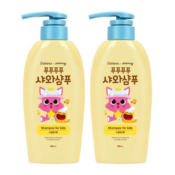 핑크퐁 푸푸푸푸 샤와샴푸 380ml 2개