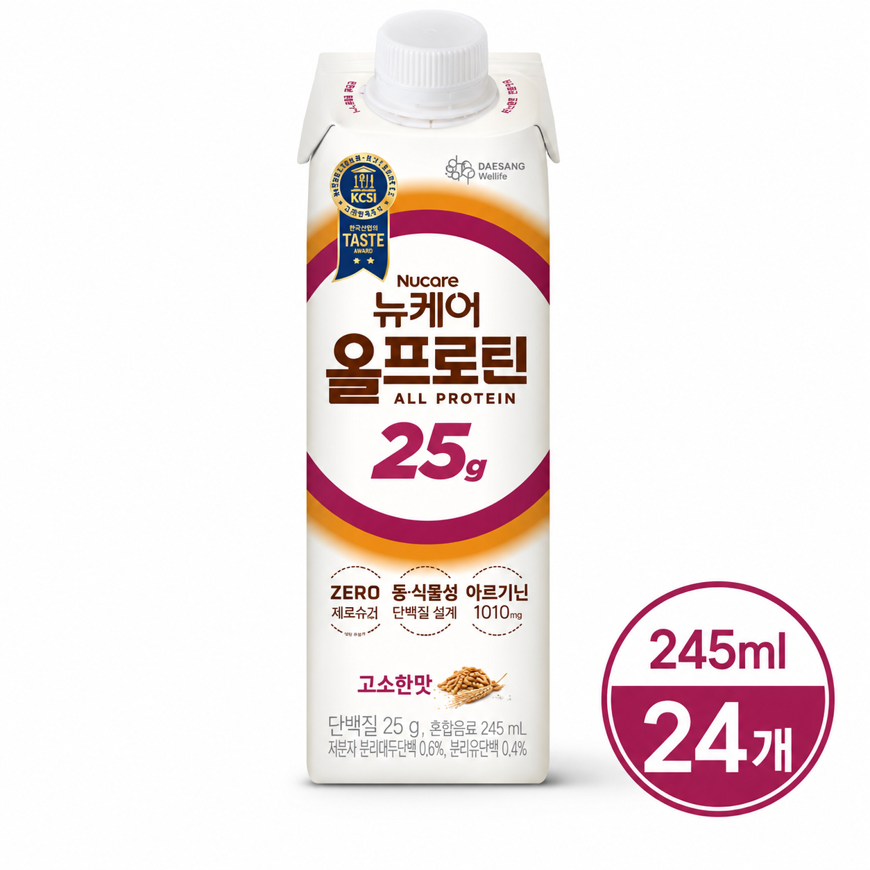 뉴케어 올프로틴 고소한맛 단백질음료 245ml X 24개 하루템