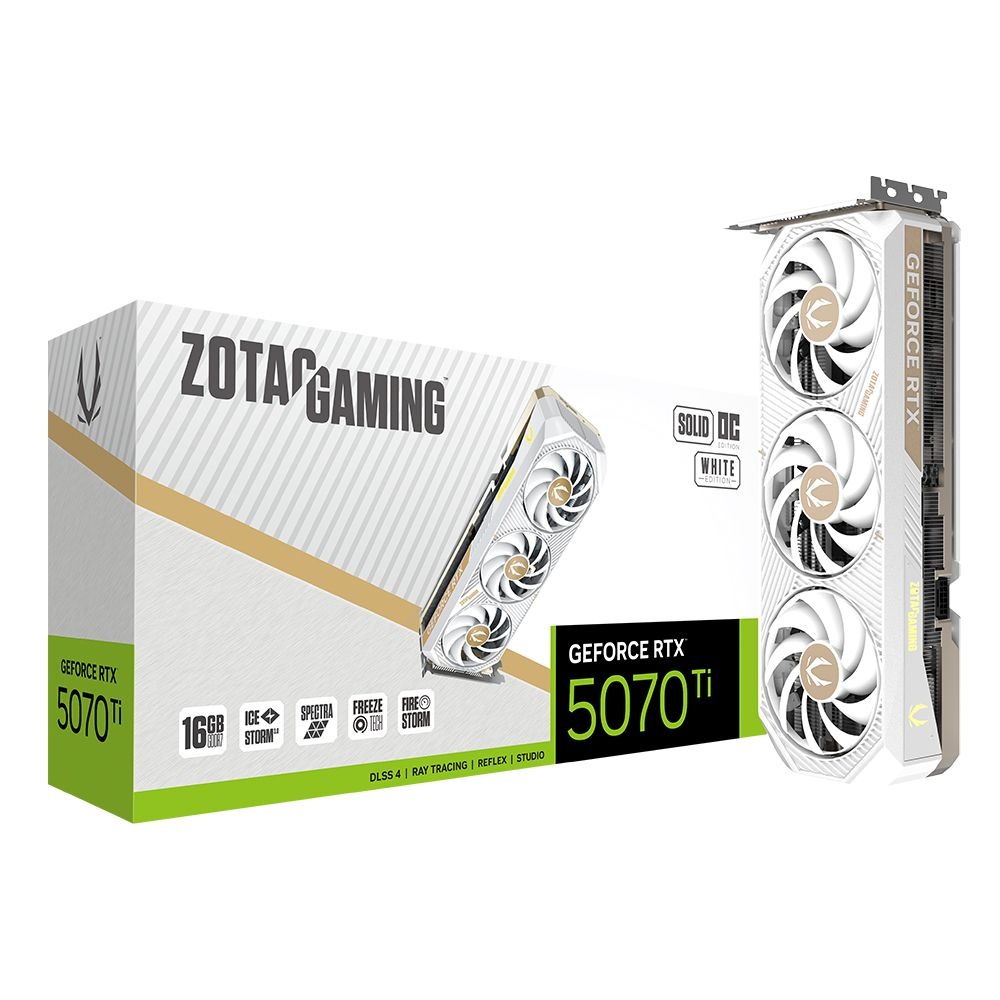 ZOTAC GAMING 지포스 RTX 5070 Ti SOLID CORE OC White D