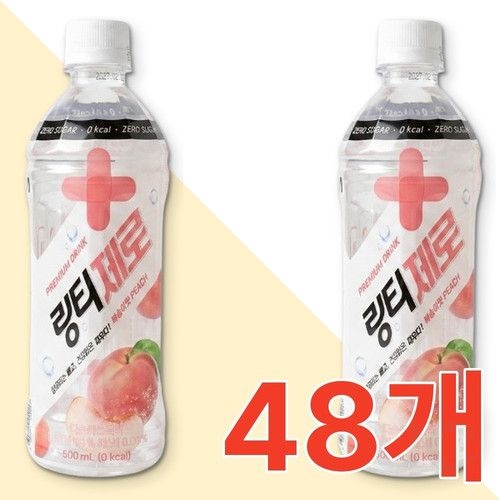 링티 제로 칼로리 복숭아맛 비타민 음료 500ml 24개 2박스
