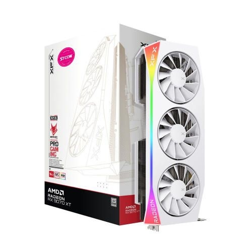 XFX 라데온 RX 9070 XT MERCURY RGB OC WHITE D6 16GB