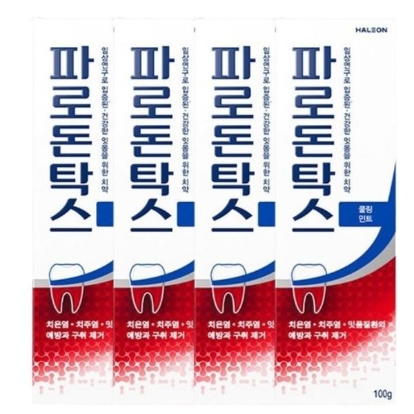 [부광약품] 파로돈탁스 쿨링 민트 치약 100G 4개 잇몸 치약