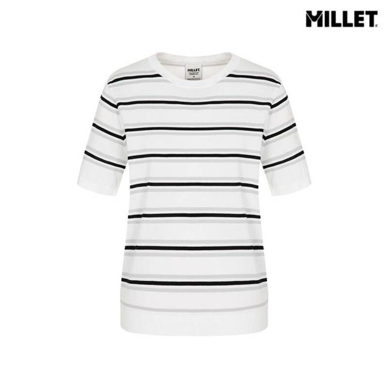 밀레 여성 LD 스트라이프 아이스 니트 티셔츠_MLVUN661 J6K8L3M1 E6F8G3H1