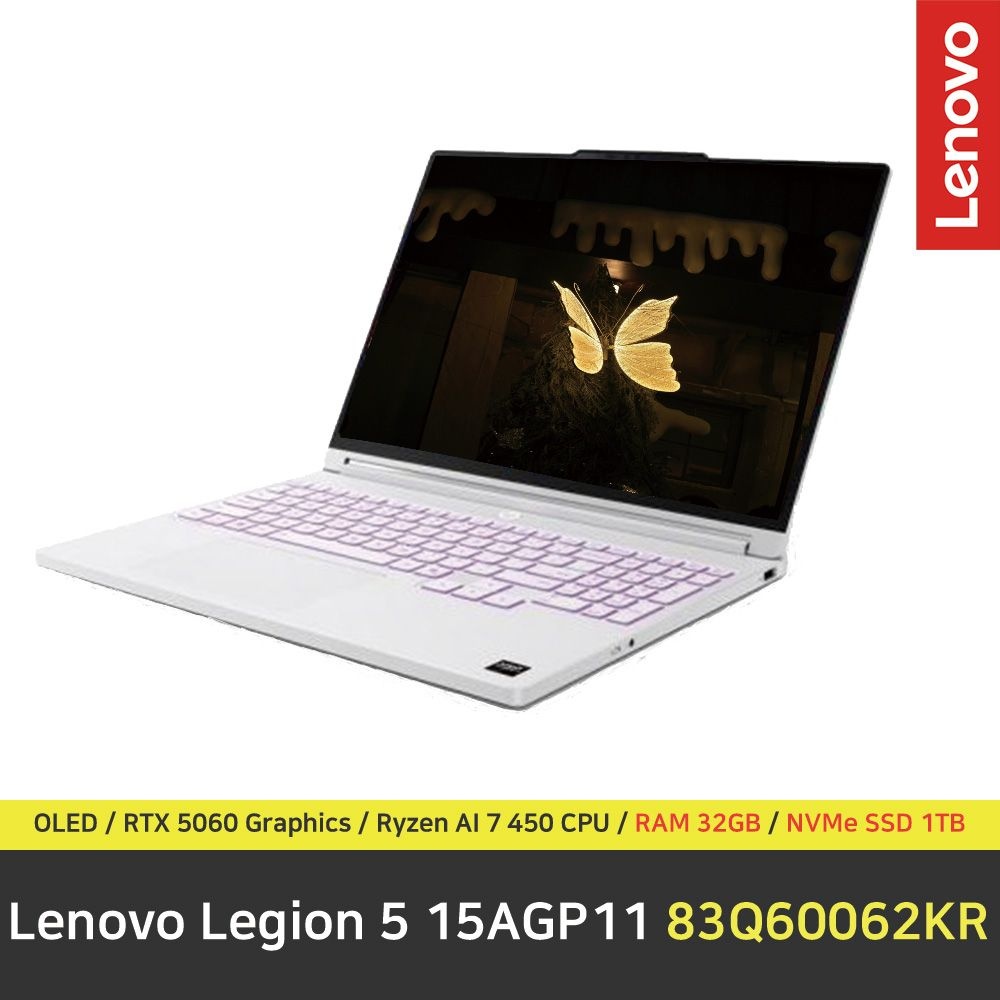 Lenovo Legion 5 15AGP11 83Q60062KR 노트북 / RAM 32GB / NVMe SSD 1TB