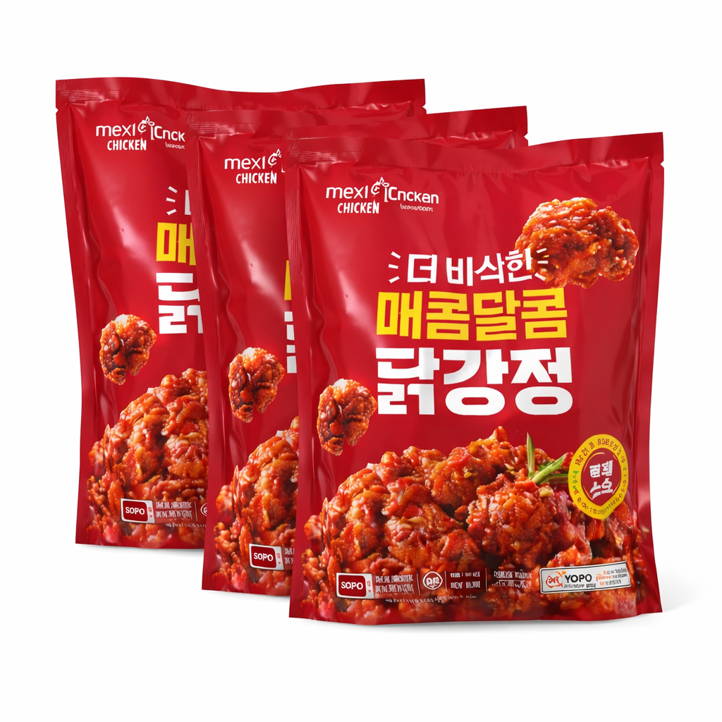 맥시카나 더 바삭한 순살 닭강정 3팩 매콤달콤