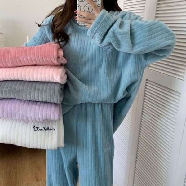[하프클럽]덥석덥석 극세사 끝판왕 갖춘 고급원단 골지 모두 잠옷 부드러움의 가성비갑 세트 포근함을 극세사