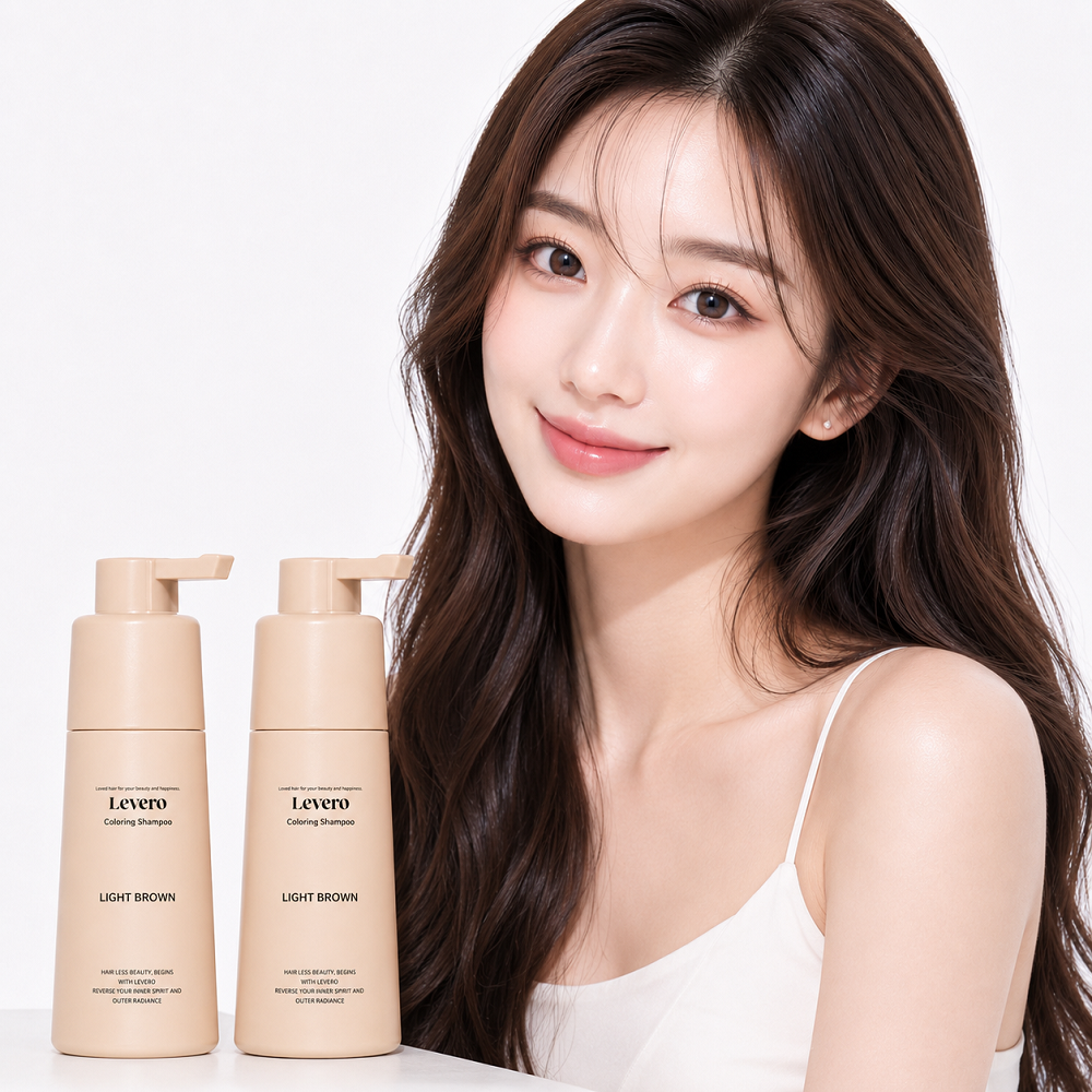 바르베로 르베로 맥주효모 새치커버 염색샴푸 라이트브라운, 300ml 2개