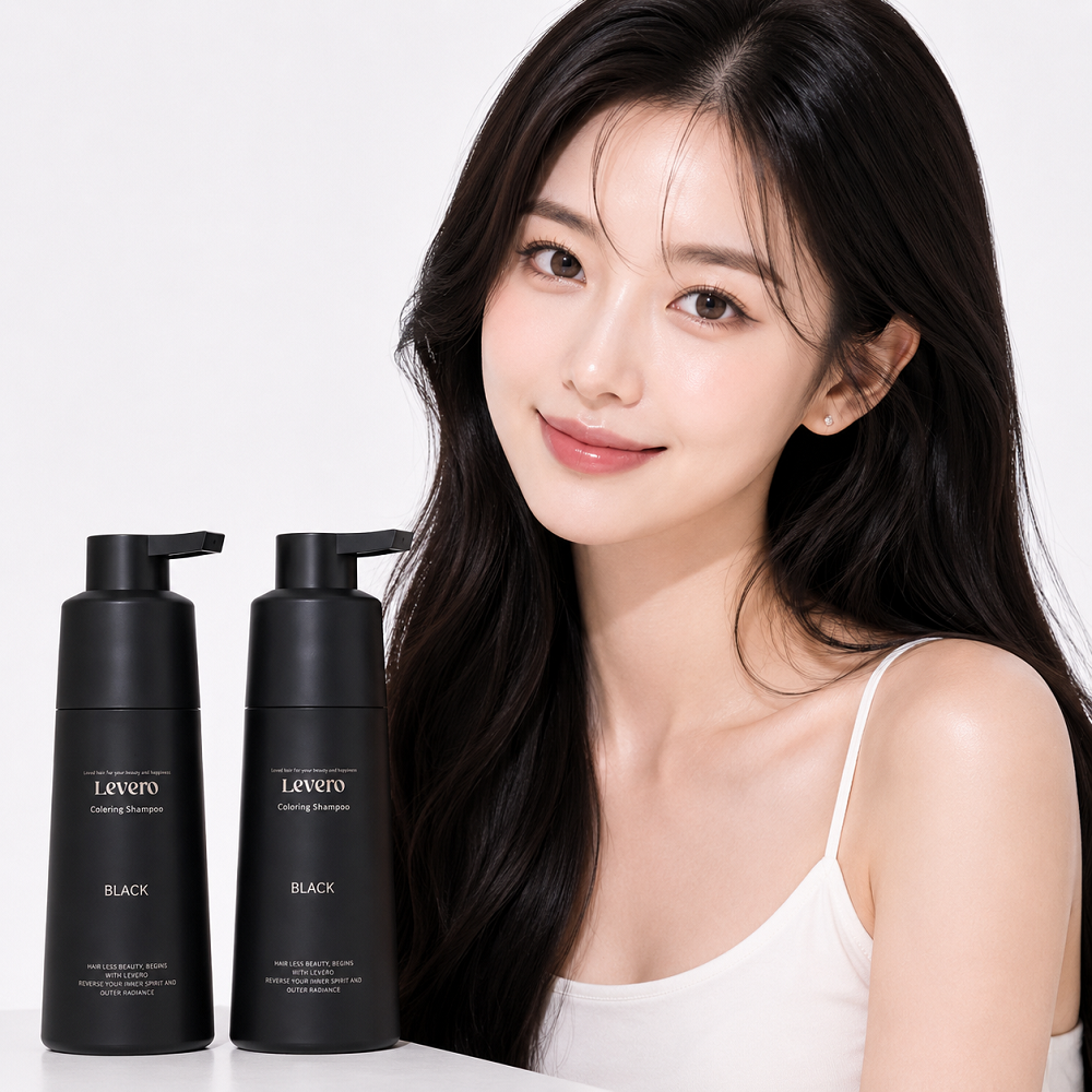 바르베로 르베로 맥주효모 새치커버 염색샴푸 블랙, 300ml, 2개