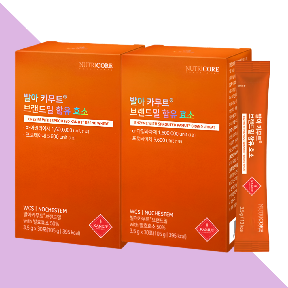 뉴트리코어 카무트 효소 발아 카뮤트효소 30포X2박스