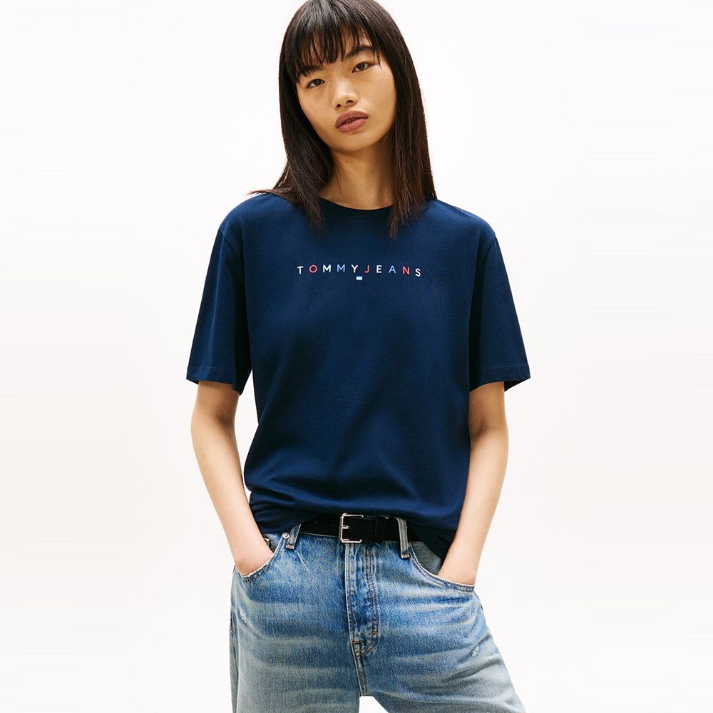 타미진스 컬러 리니어 로고 티셔츠 (T32G1TTO54TWT1C1G)