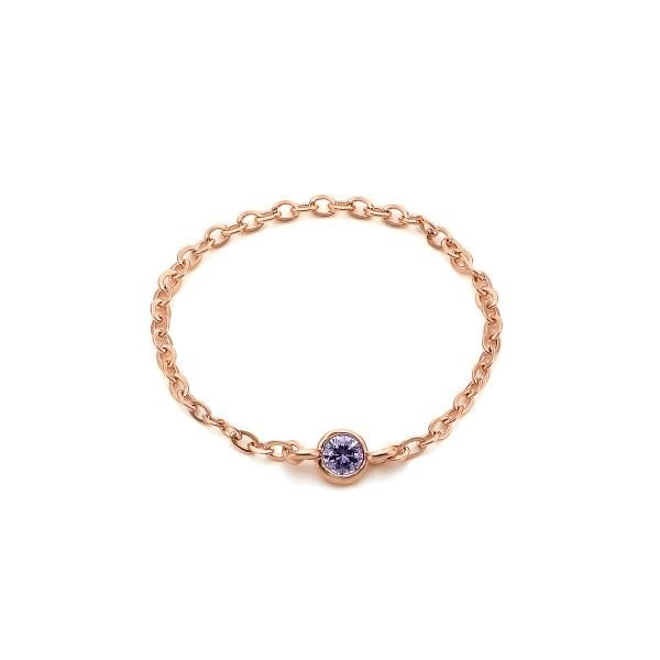 로이드 로이드 스몰 탄생석 2mm 체인링 14K Gold 반지 LRS21052G