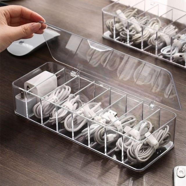 USB 보관 케이블 8칸 정리 충전기 정리함 케이블선 이어폰 meplat1