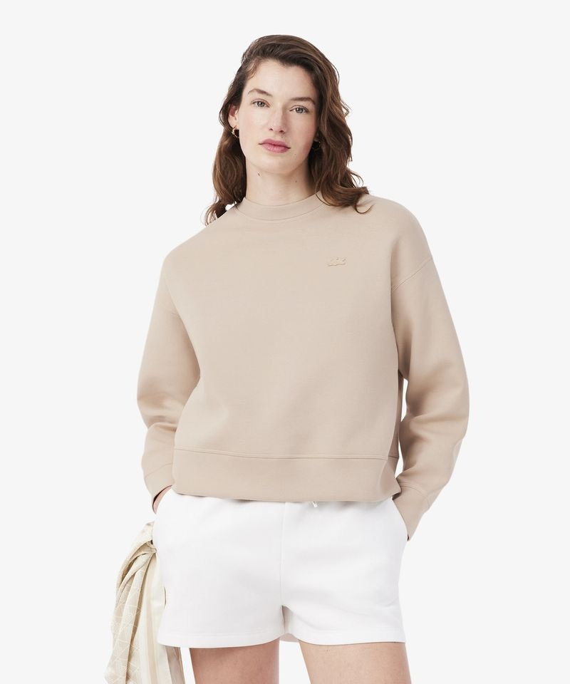 LACOSTE <국내정품> 라코스테 LACOSTE 여성 더블페이스 소프트 크루넥 스웻셔츠 SF0046-56G X6F SF0046-56GX6F y456723