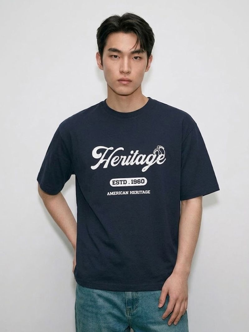 행텐 HANGTEN 공용 프론트 레터링 반팔 티셔츠27710570-031-419-31 398196