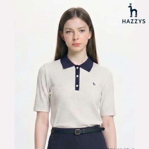 [26SS] 카라배색 골지 반팔 폴로 셔츠 HSTS6B401