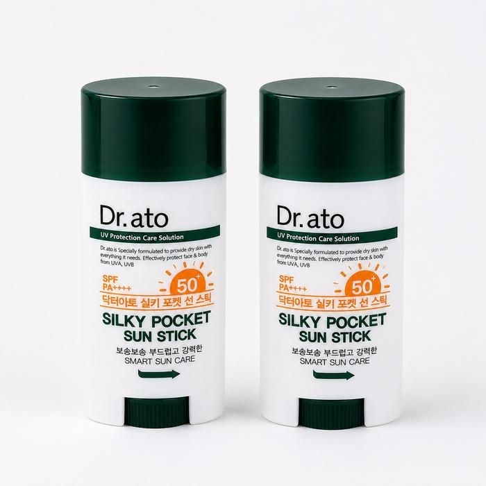 닥터아토 실키 포켓 선스틱 (SPF50+ PA++++) 17g 2개