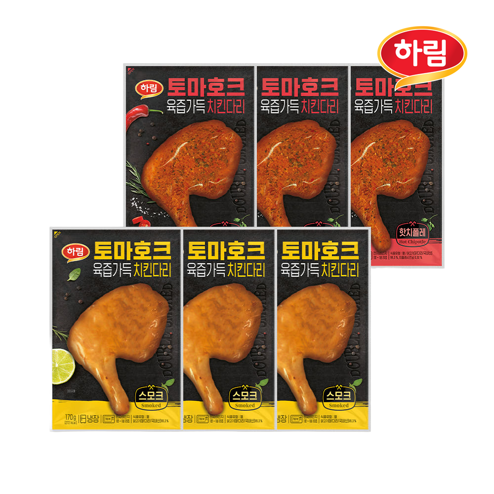 하림 토마호크 치킨다리 세트 170g 6팩