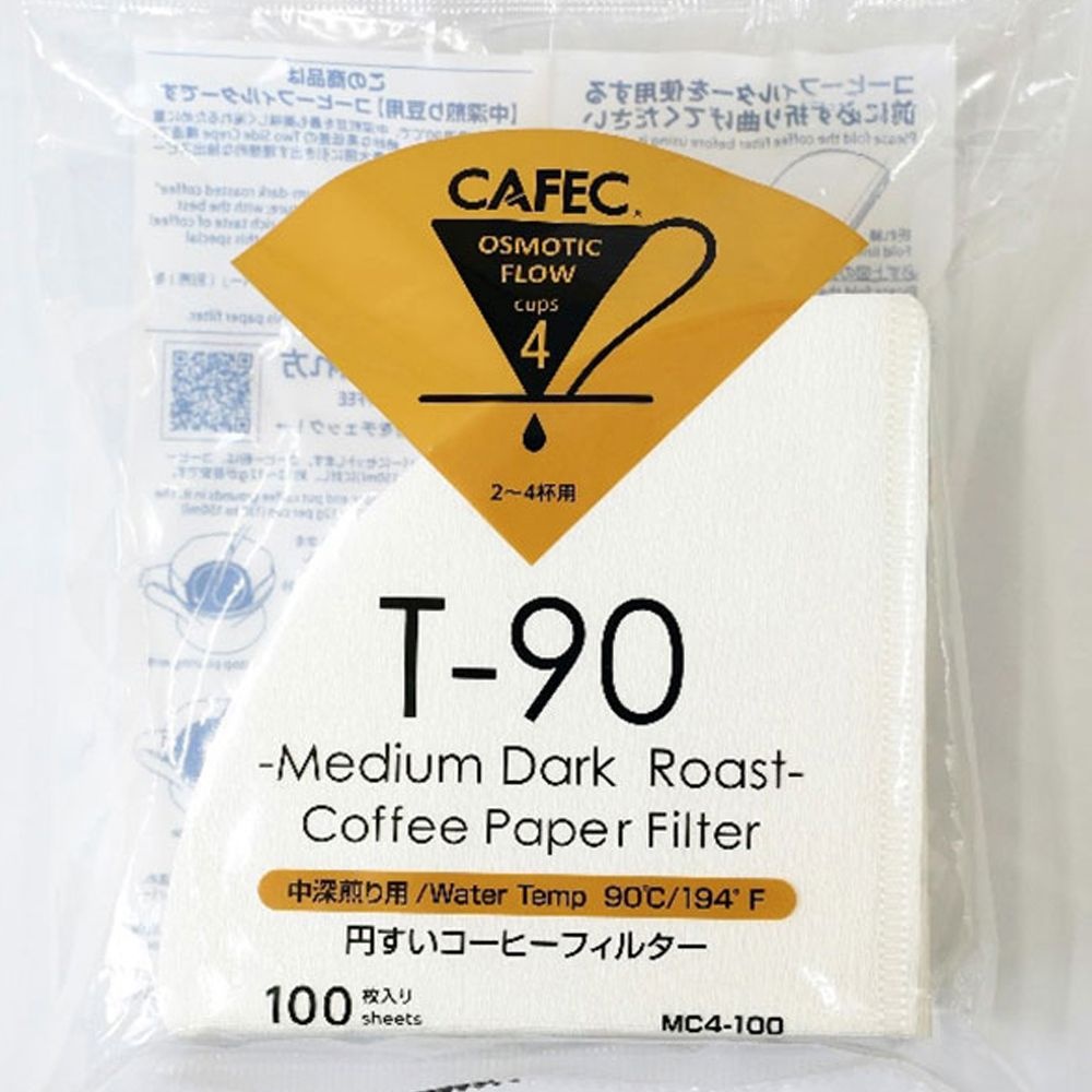 카펙 미디엄 로스팅 커피 여과지 핸드드립 커피필터 거름종이 100매 4컵 화이트