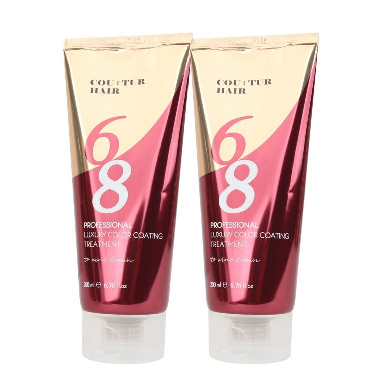 (1+1)꾸띄르헤어 컬러코팅 트리트먼트 와인브라운 200ml