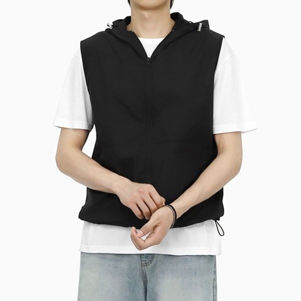 빌리버스 남자 사각 후드 경량 베스트 BRAT0811280178 (크림)