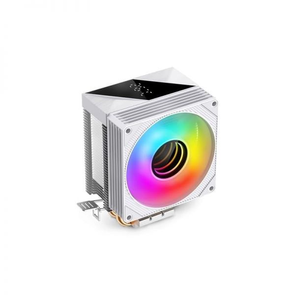 [해외] 정글 레오파드 KF200 미니 CPU 쿨러 온도 표시 2200RPM 컬러 LED 90mm 팬 2개의 히트 파이프 냉각 저소음 ≤28dBA 인텔 115X 1