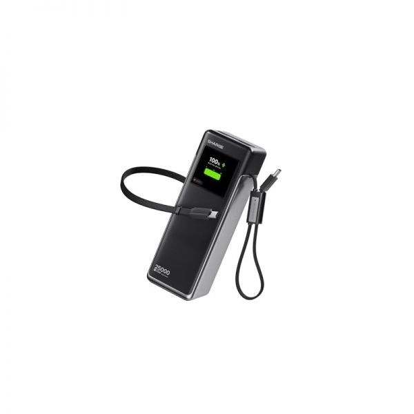 [해외] SHAGE 노트북용 보조 배터리 25000mAh 하이퍼타워 170W 고속 충전 휴대용 충전기 100W USB C 내장 케이블 맥북 아이폰호환
