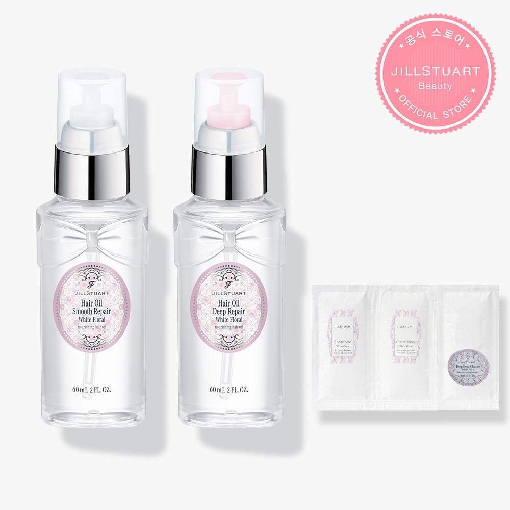 질스튜어트 뷰티 화이트 플로럴 헤어 오일 60mL 2종 중 택1 (+헤어 샘플 3종)