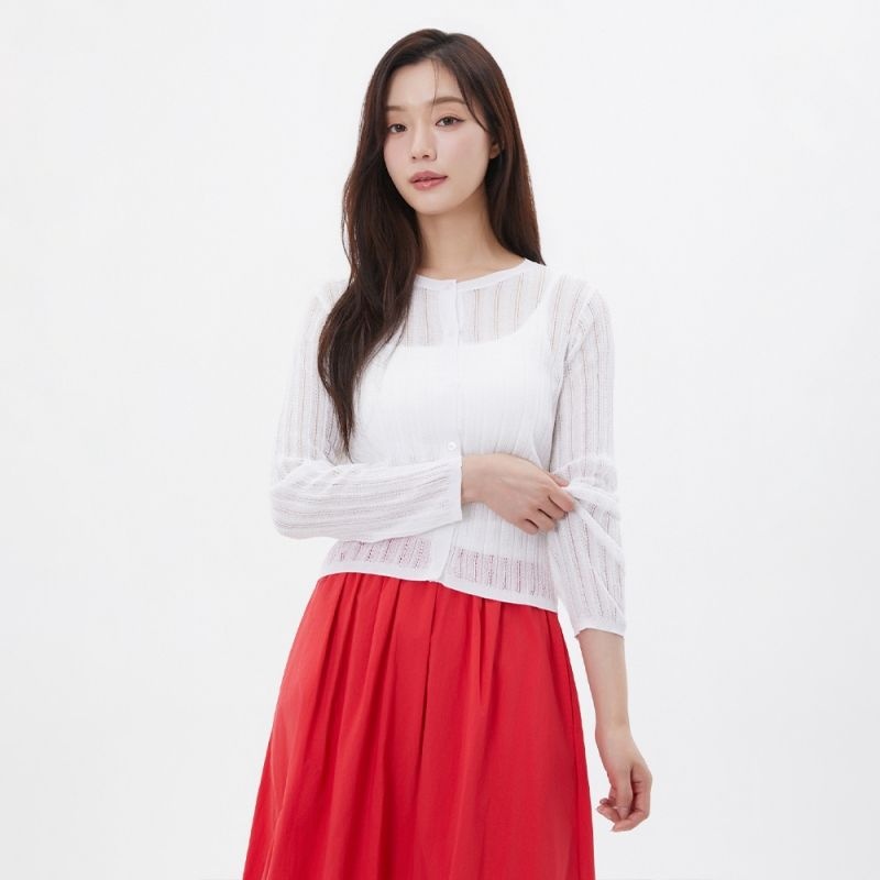 [정상가99,000원]시스루 스칼럽 가디건 PS2KG563