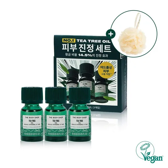 [APP전용][정상가 49,000원] 피부정화 티트리 오일 10ml 3개입 기획세트 (+미니 릴리 증정) (888245) 