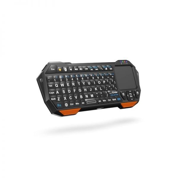 [해외] Fosmon 미니 블루투스 키보드 QWERTY 키패드 터치패드 내장 무선 휴대용 Apple TV Amazon Fire Stick PS4 Pro PS5 HTPC IPTV VR 안경