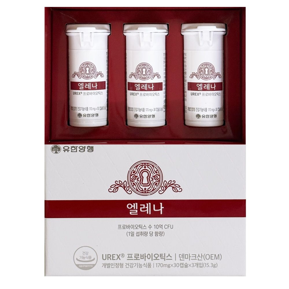 유한양행 엘레나 UREX 프로바이오틱스 170mg x 90캡슐 1개 /JJ몰