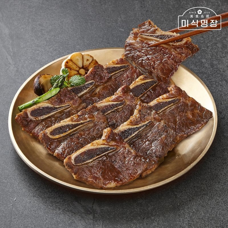 김지영 미식명장 양념 LA갈비 400g 2팩 미국산 초이스등급 한입갈비